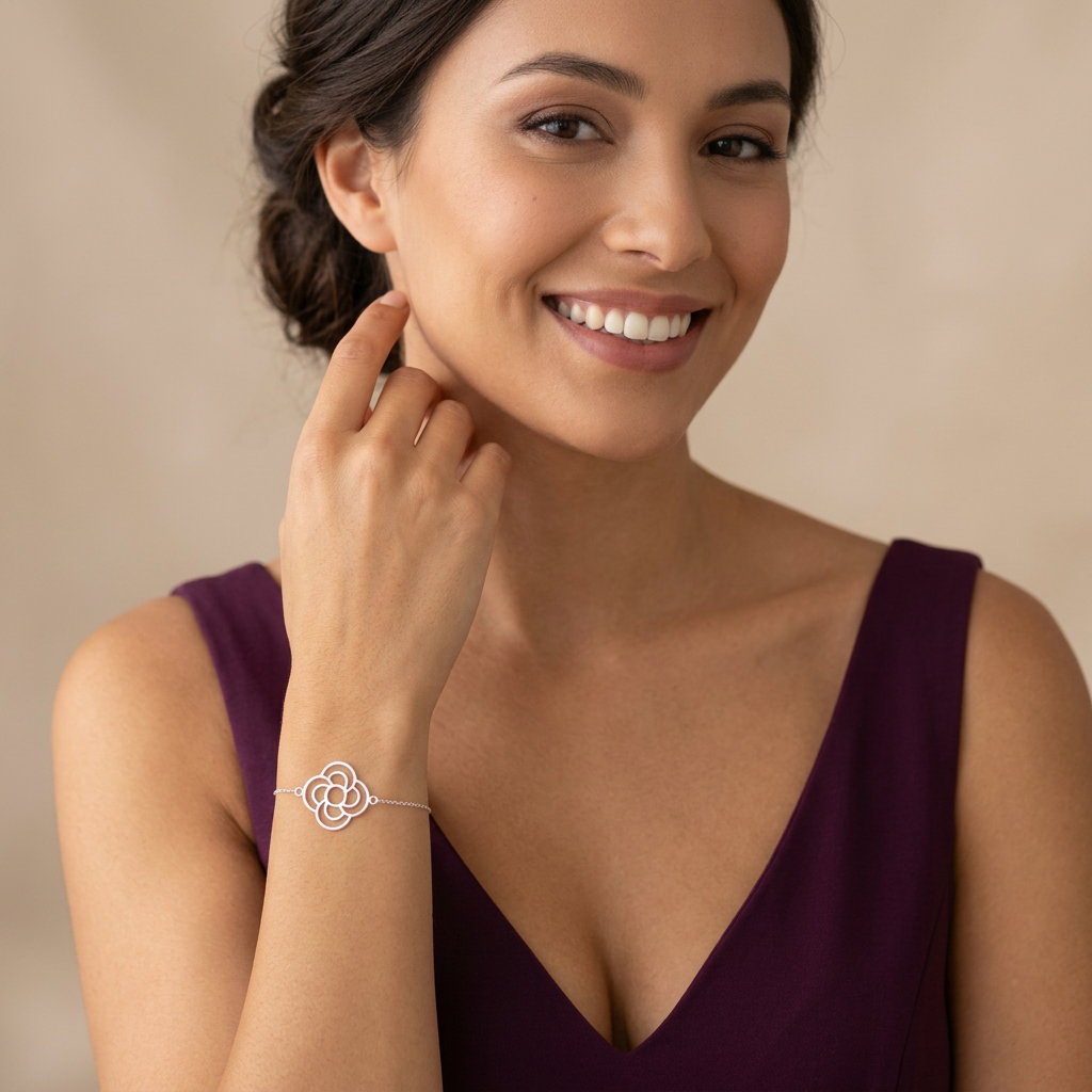 Blumen Armband Filigran | 925 Sterling Silber