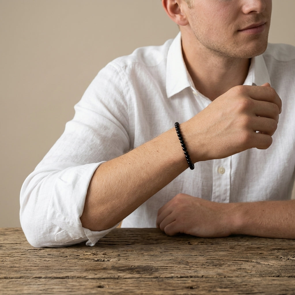 Onyx Armband Herren | 4 mm