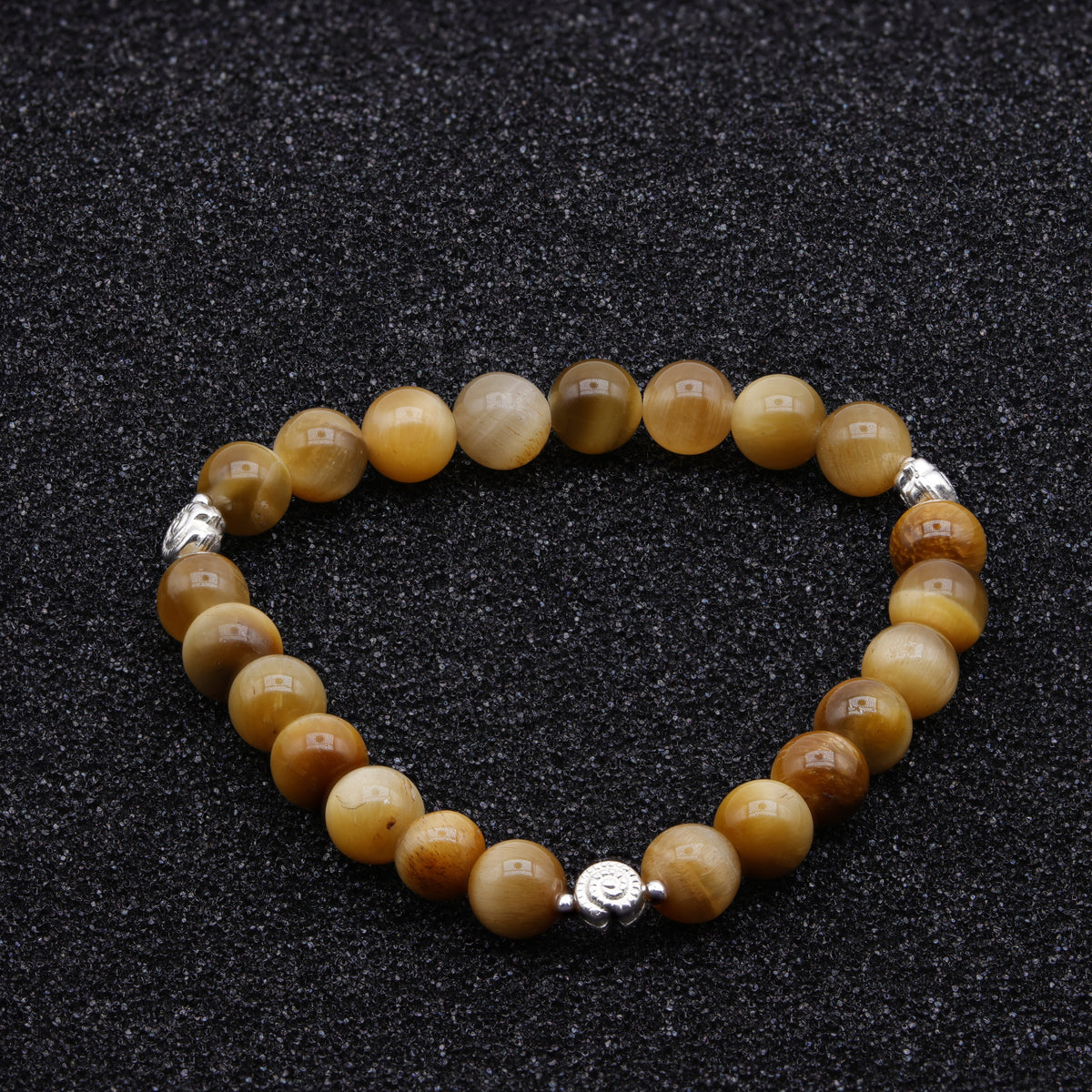 Goldenes Tigerauge Armband Herren | 10 mm
