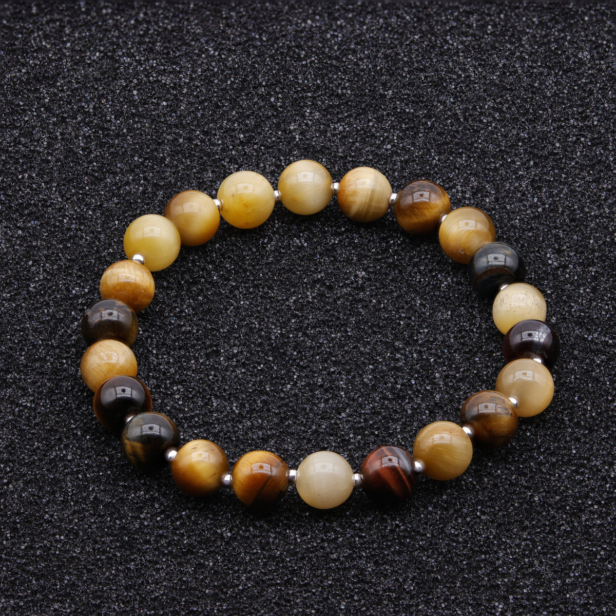 Tigerauge Armband Herren | 8 mm
