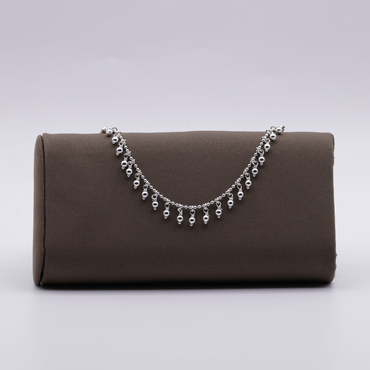 Silber Fusskette mit Fransen-Kügelchen | 925 Sterling Silber