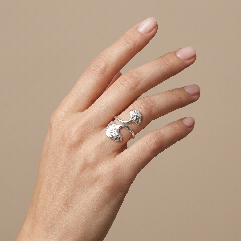 Ginkgo Ring | 925 Sterling Silber
