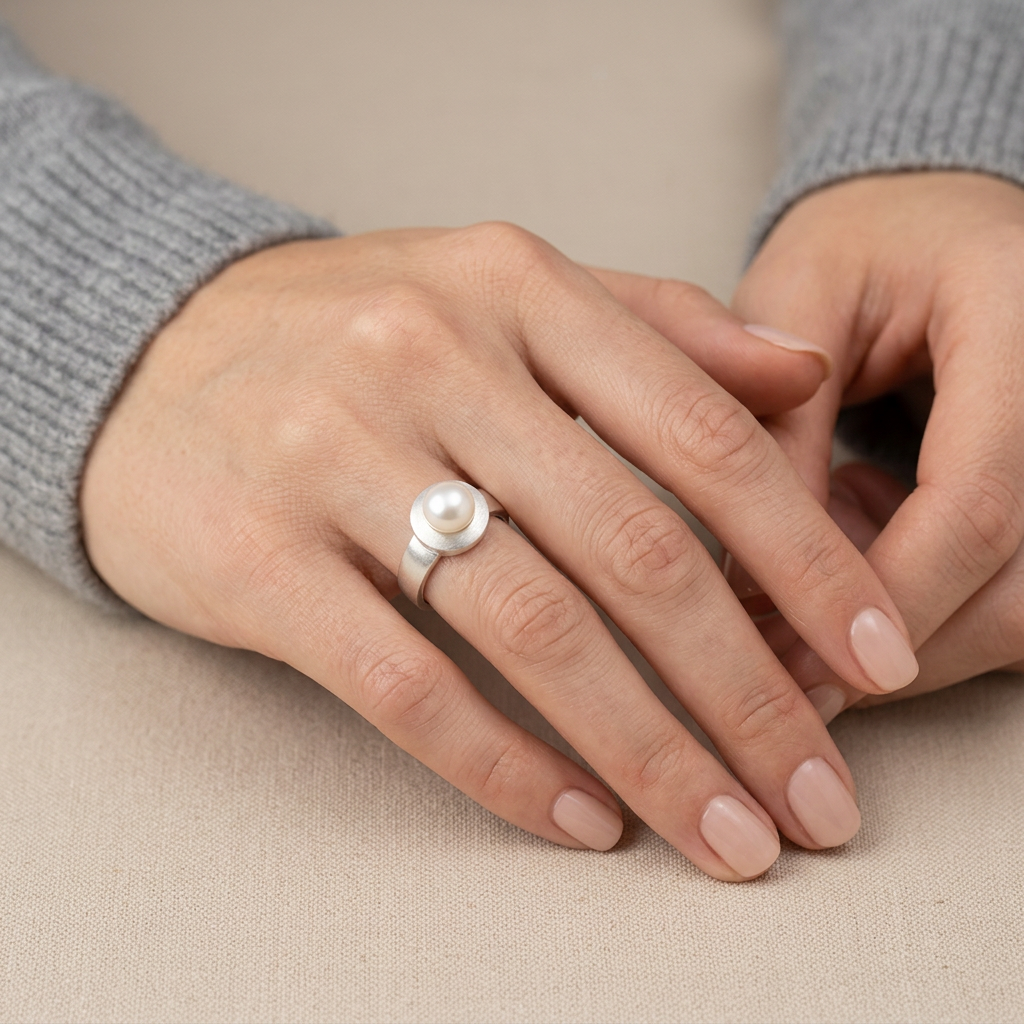 Süsswasserperlen Ring | 925 Sterling Silber