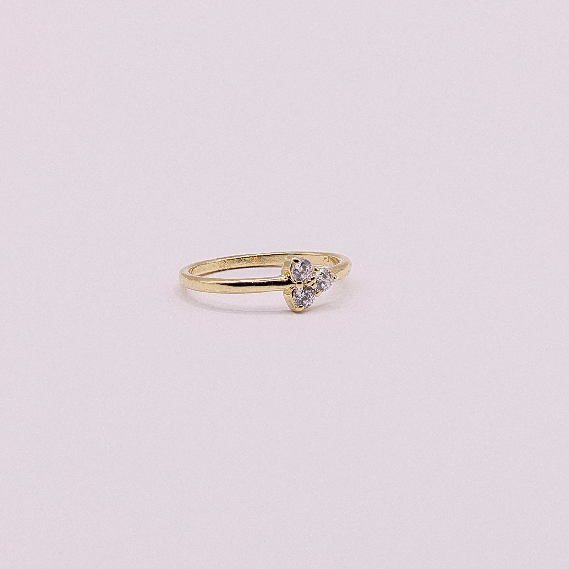 Zirkonia Cluster Ring | 925 Sterling Silber vergoldet