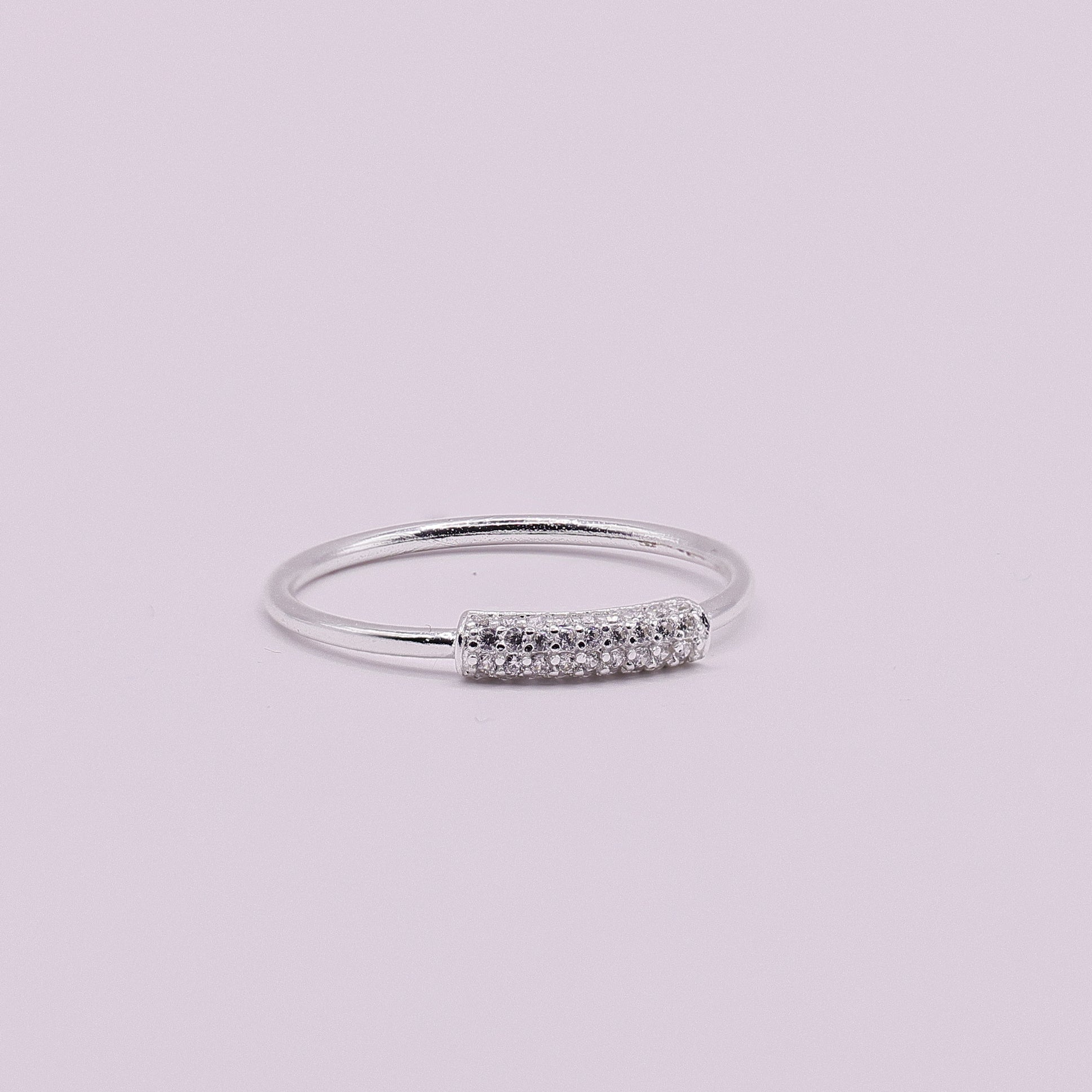 Zirkonia Memoire Ring 2-reihig | 925 Sterling Silber