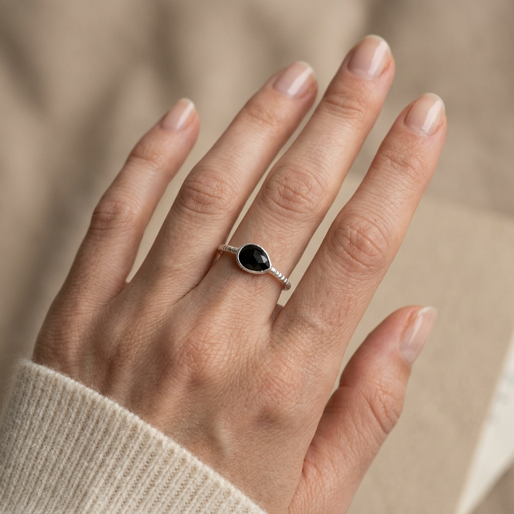 Onyx Ring Marquise | 925 Sterling Silber