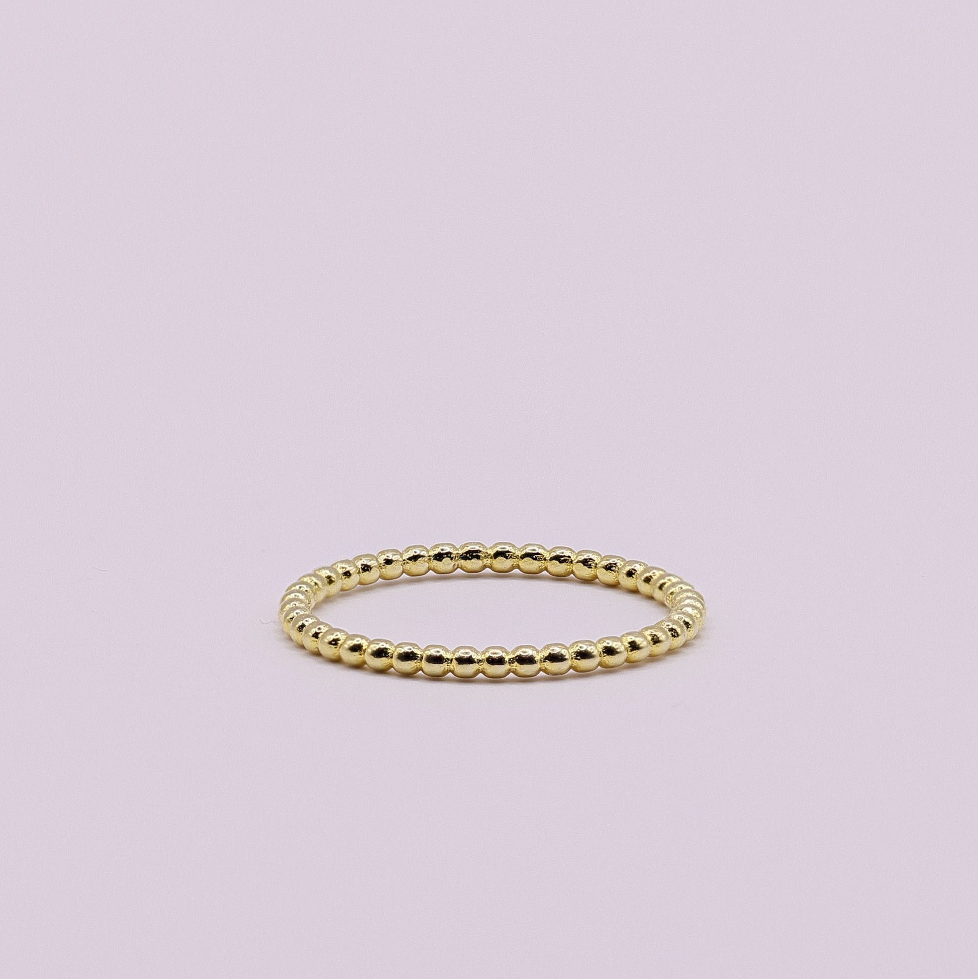 Beaded Ring zart | 925 Sterling Silber vergoldet