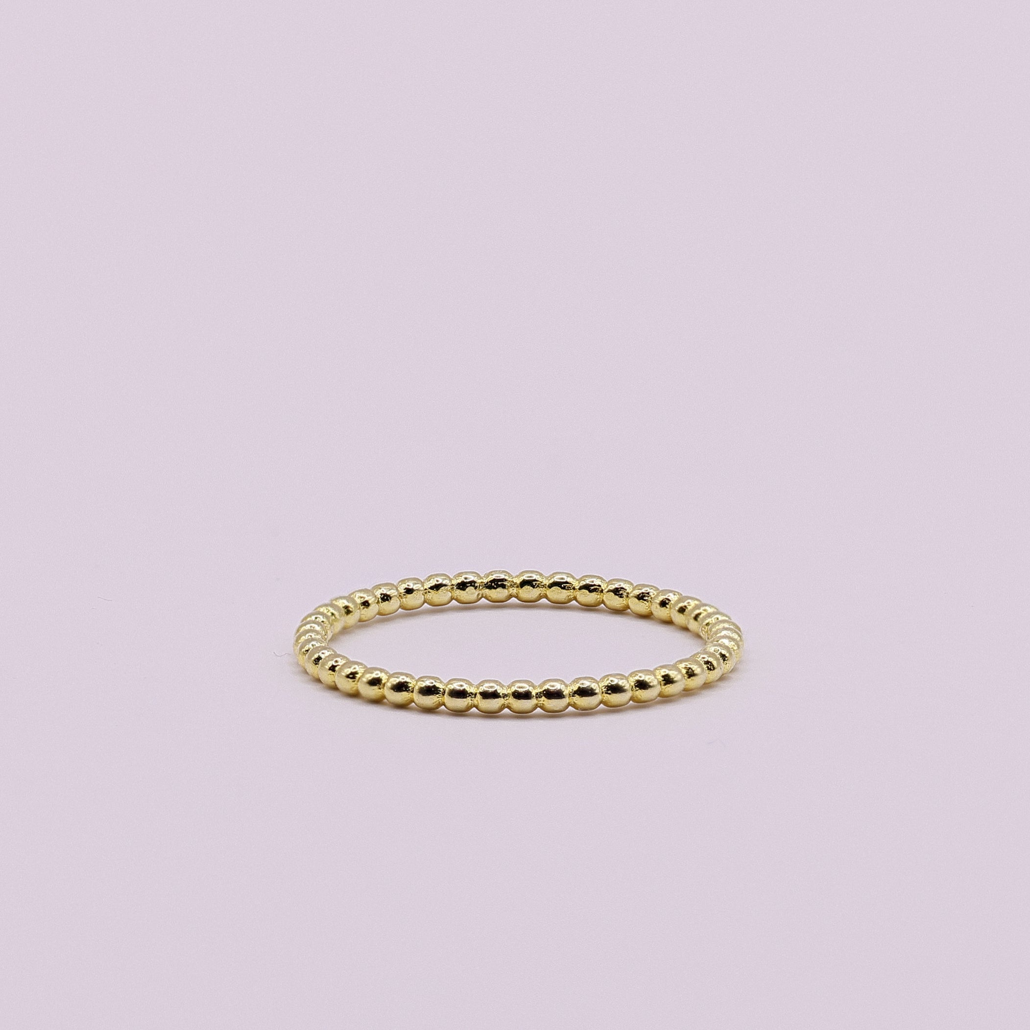 Beaded Ring zart | 925 Sterling Silber vergoldet