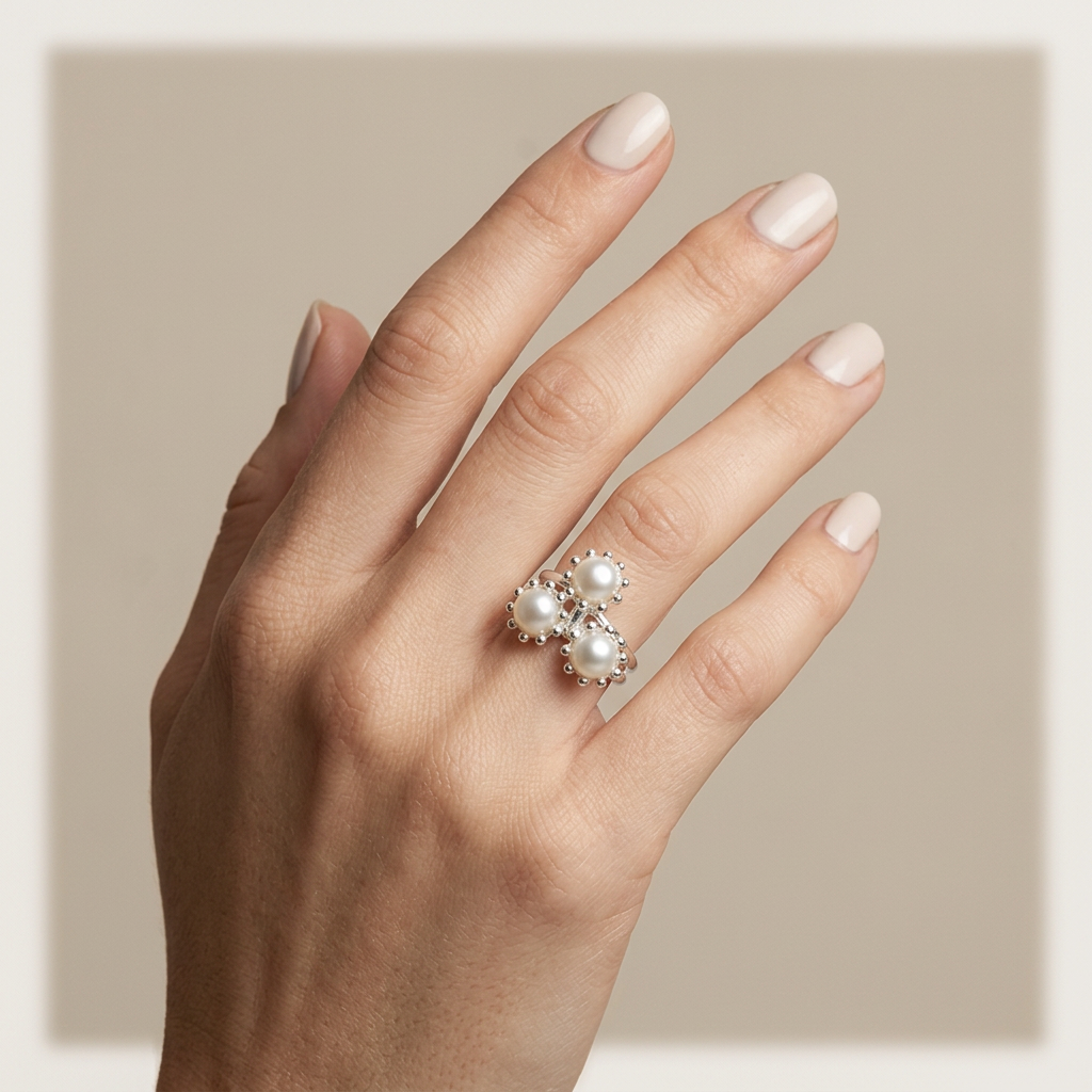 Süsswasserperlen Cluster Ring | 925 Sterling Silber