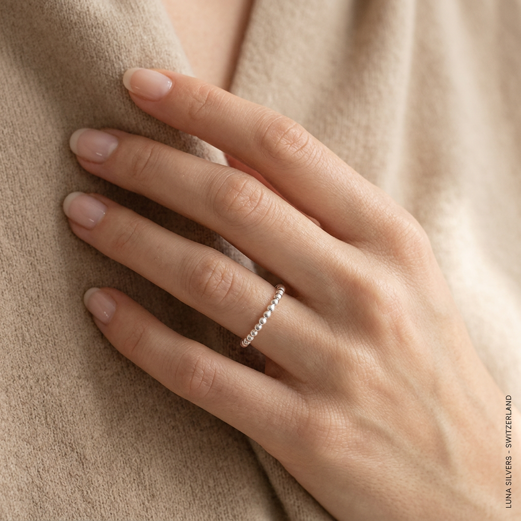 Beaded Ring filigran | 925 Sterling Silber