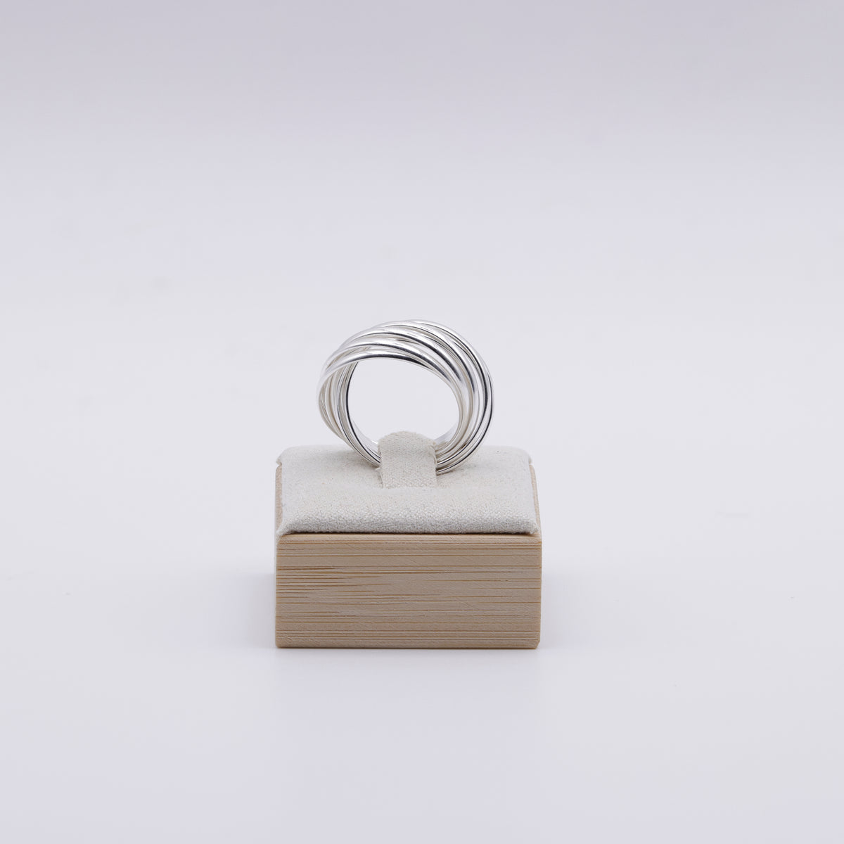 9-Band Ring gebürstet | 925 Sterling Silber