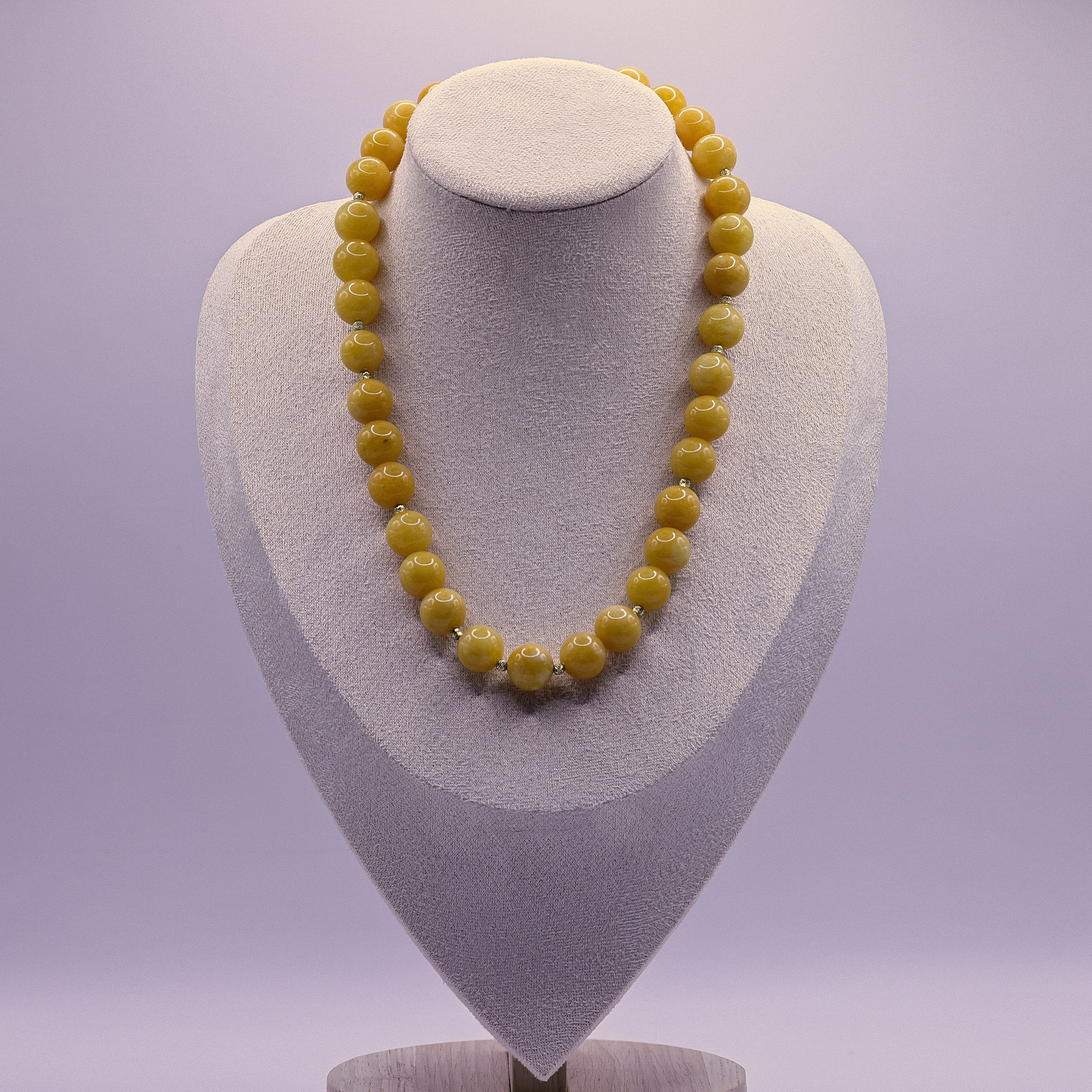 Persische Jade Halskette | Silbervergoldet
