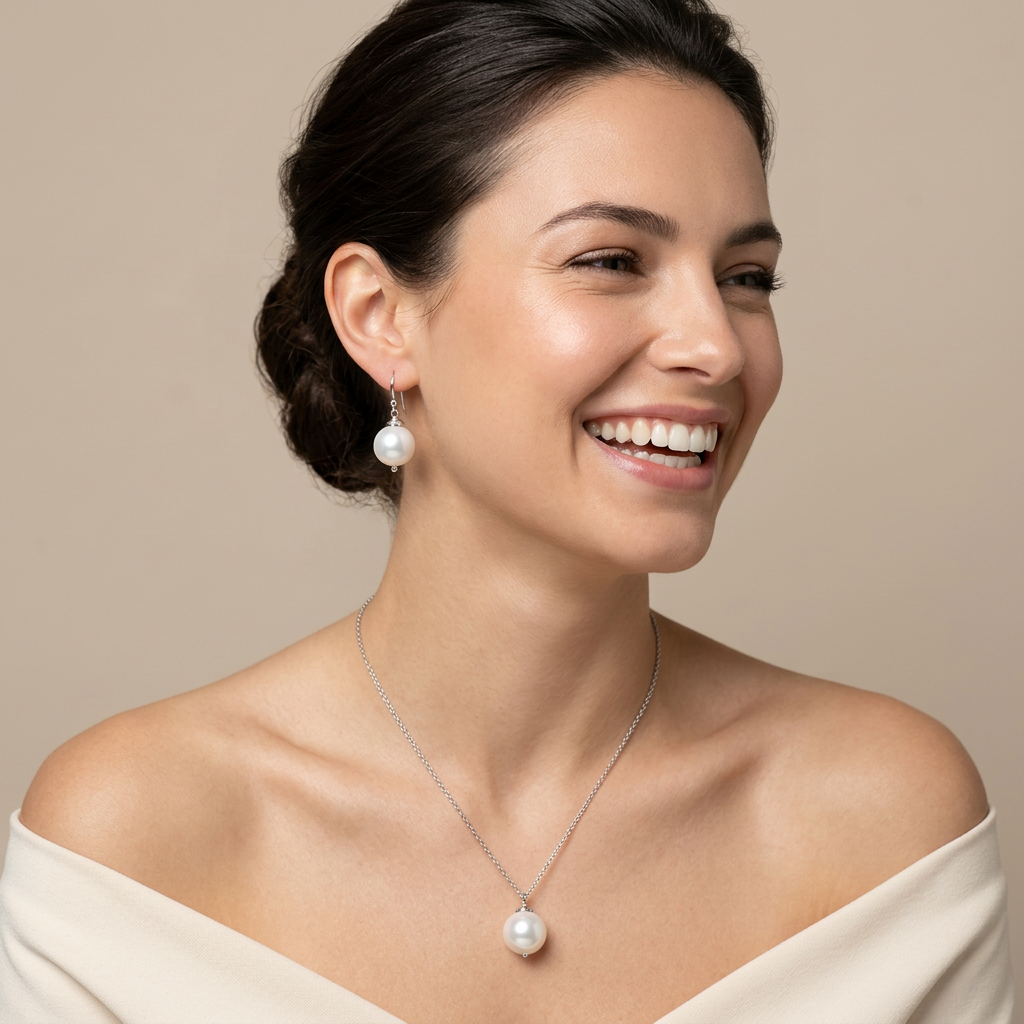 Perlen-Ohrhänger Klassik | 925 Sterling Silber