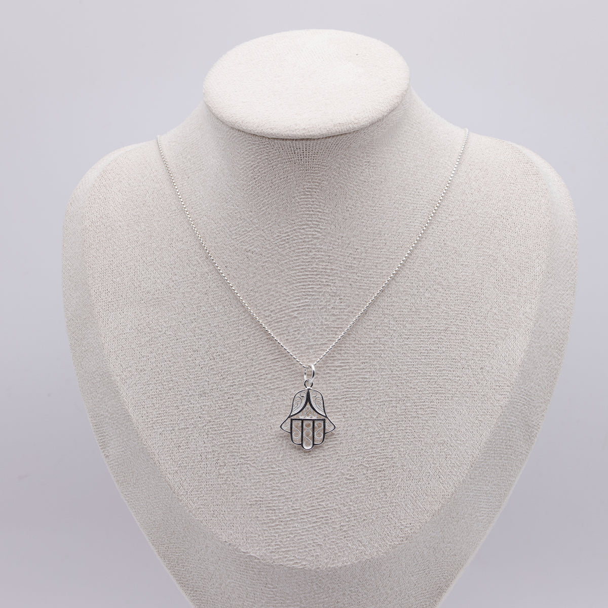 Fatima-Hand Halskette klein filigran | 925 Sterling Silber