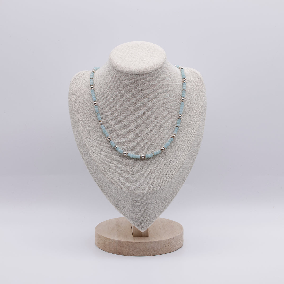 Amazonit Halskette Rondelle | 925 Sterling Silber