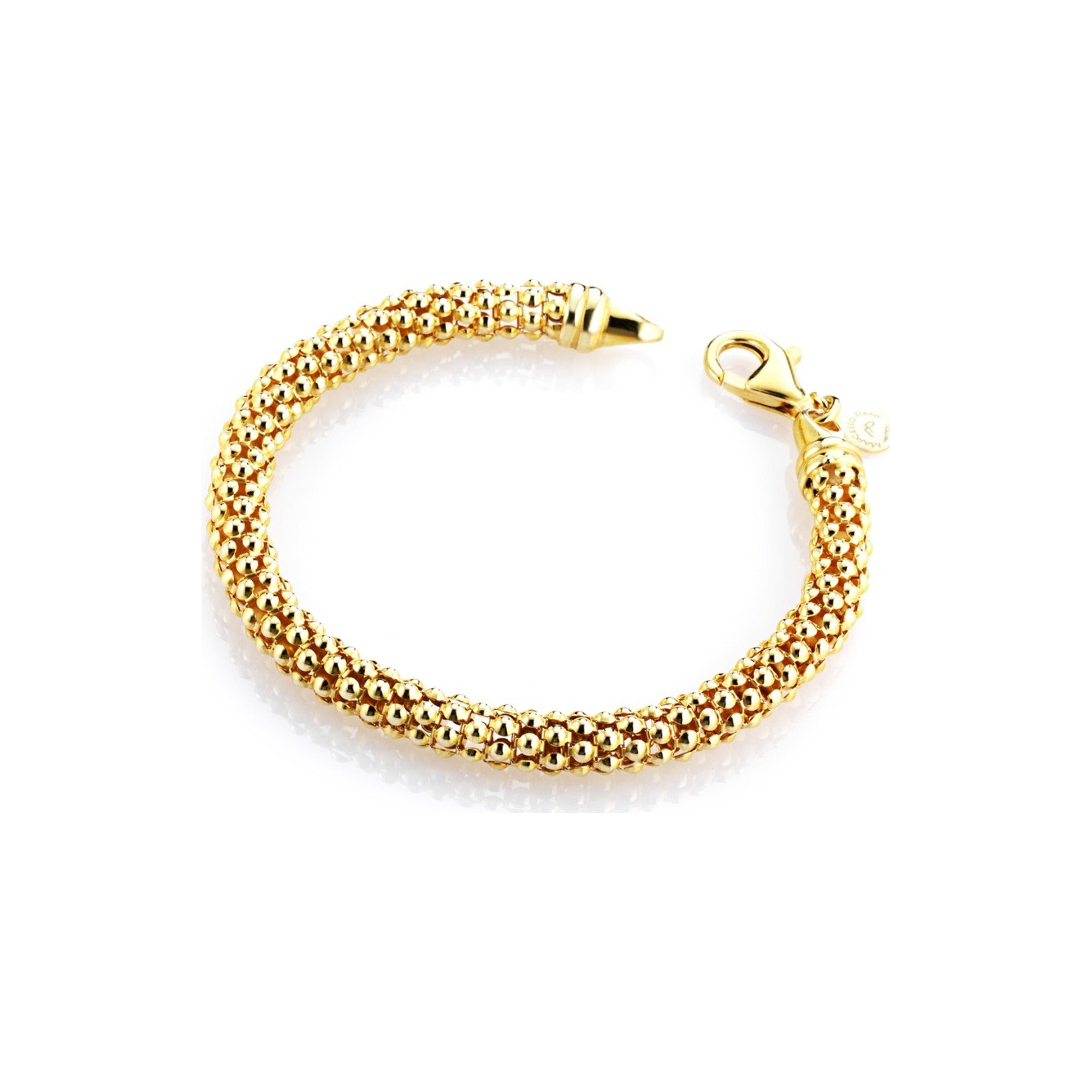 Marcello Pane Armband rosévergoldet Popcorn-Geflecht | 925 Sterling Silber