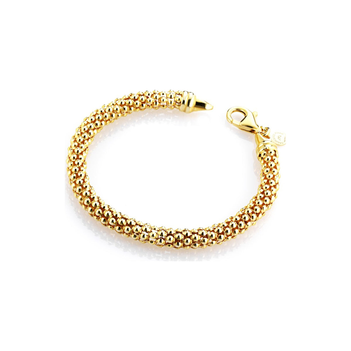 Marcello Pane Armband rosévergoldet Popcorn-Geflecht | 925 Sterling Silber
