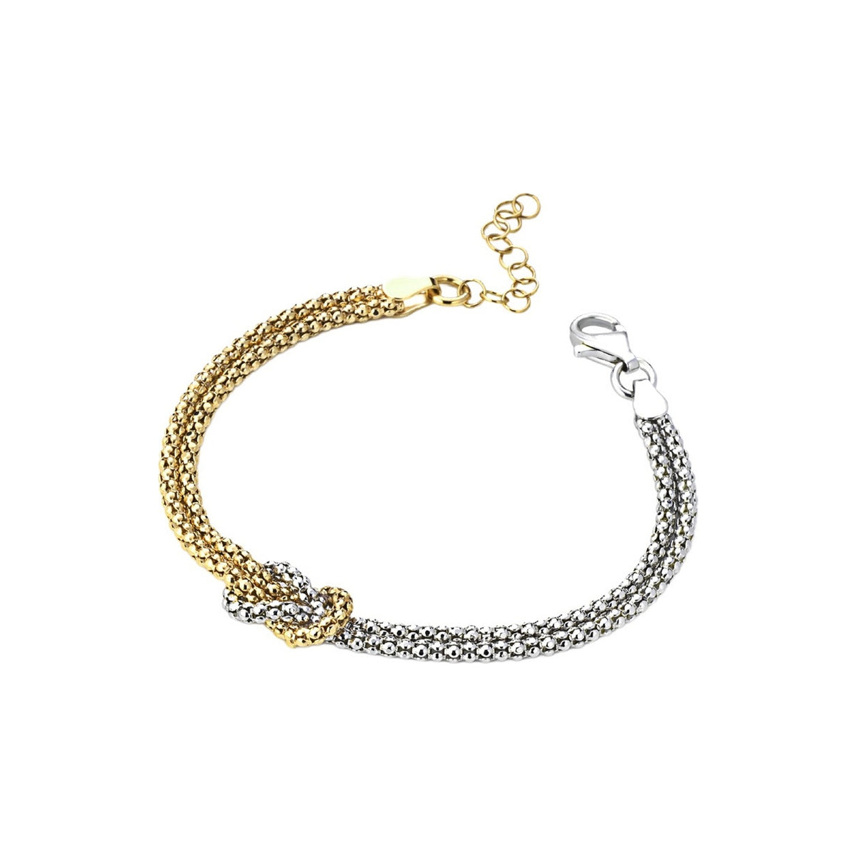 Marcello Pane Armband bicolor Knoten | 925 Sterling Silber