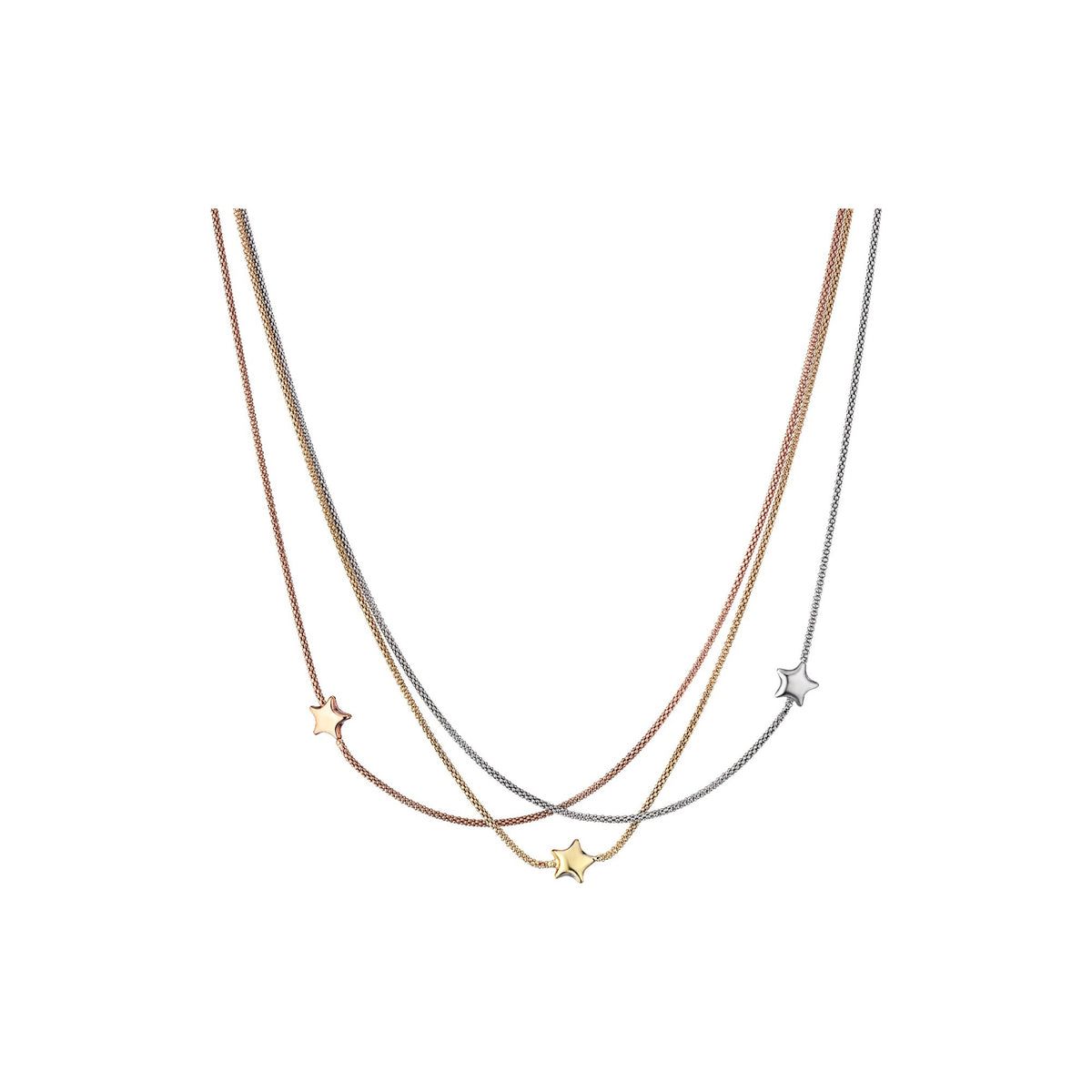 Marcello Pane Stern Halskette dreireihig | 925 Sterling Silber