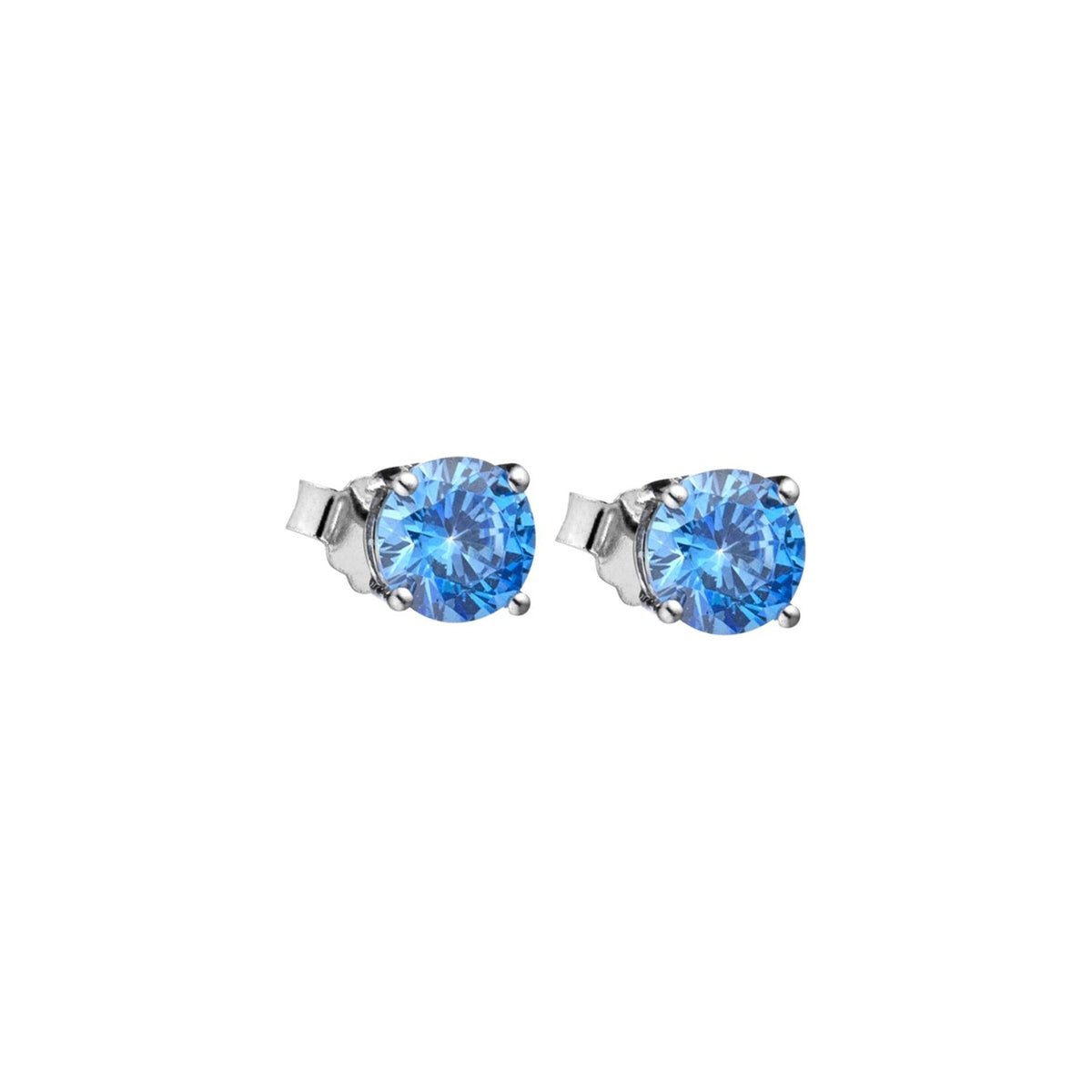 Marcello Pane Solitär Ohrstecker hellblau | 925 Sterling Silber