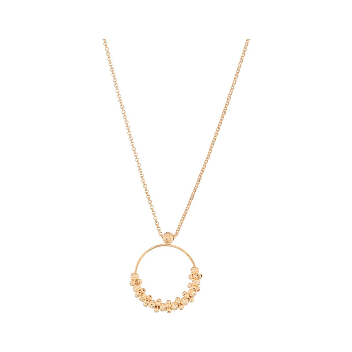 Marcello Pane Kreis Set – Halskette & Ohrhänger | 925 Sterling Silber vergoldet
