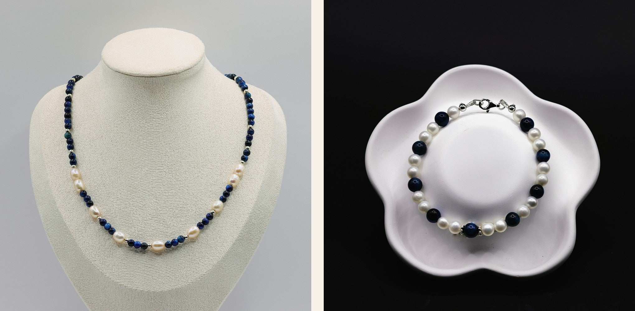 Tigerauge-Set – Halskette & Armband | 925 Sterling Silber